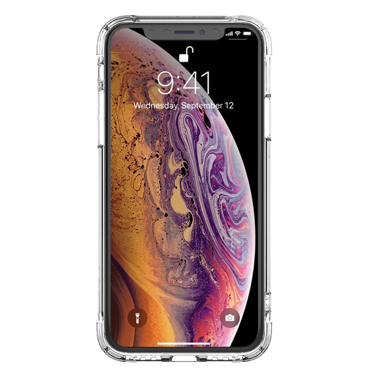 Leeu Design Air Cushion Shock -tpu Shell Con Conector de Conversión de Voz Para Iphone XS Máx 6.5 Pulgadas - Transparente