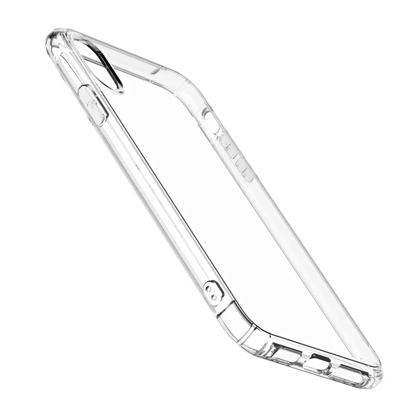 LEEU DESIGN Air Cushion Shockproof TPU Casing with Voice Conversion Jack for iPhone X/XS 5.8 inch - Transparent