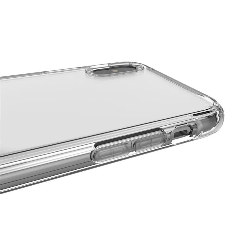 LEEU DESIGN Air Cushion Shockproof TPU Casing with Voice Conversion Jack for iPhone X/XS 5.8 inch - Transparent