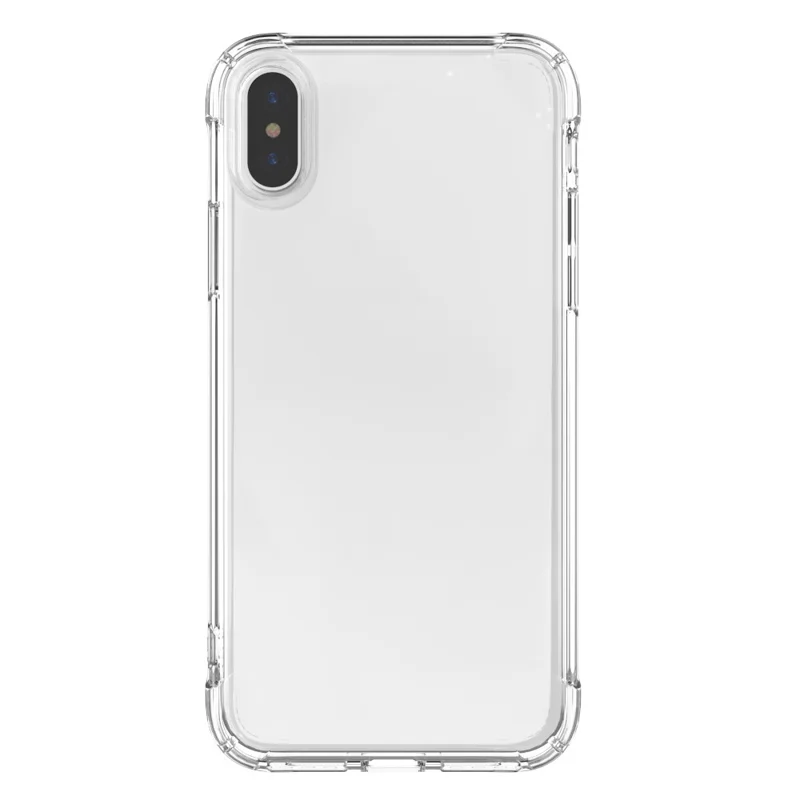 LEEU DESIGN Air Cushion Shockproof TPU Casing with Voice Conversion Jack for iPhone X/XS 5.8 inch - Transparent
