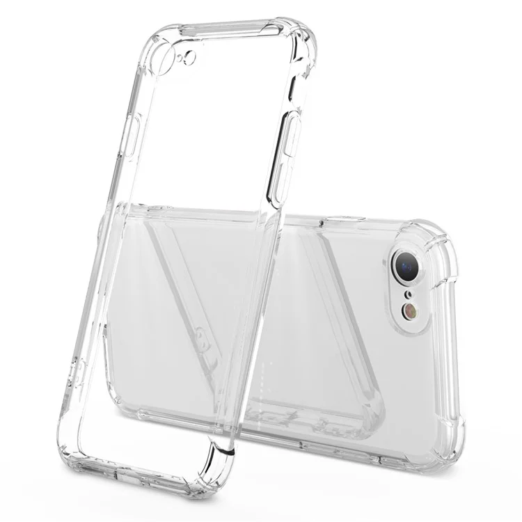 Leeu Design Air Cushion Shock -shock Tpu Shell Con Conector de Conversión de Voz Para Iphone 8/7/SE (2020)/SE (2022) 4.7 Pulgadas - Transparente