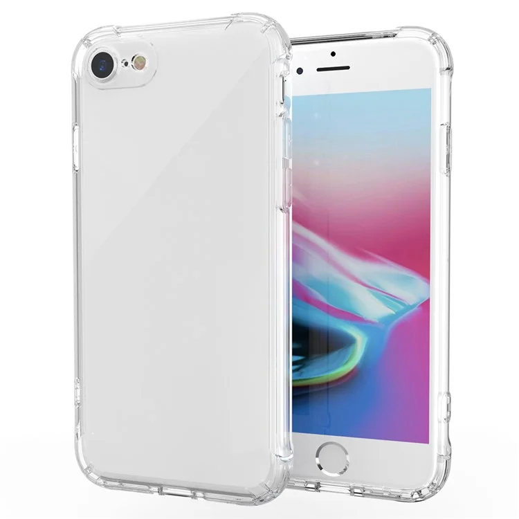 Leeu Design Air Cushion Shockpereck Shell TPU Shell с Разъемом Для Преобразования Голоса Для Iphone 8/7/SE (2020)/SE (2022) 4,7 Дюйма - Прозрачный