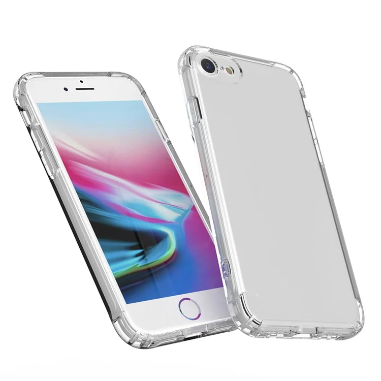 Leeu Design Air Cushion Shockpereck Shell TPU Shell с Разъемом Для Преобразования Голоса Для Iphone 8/7/SE (2020)/SE (2022) 4,7 Дюйма - Прозрачный