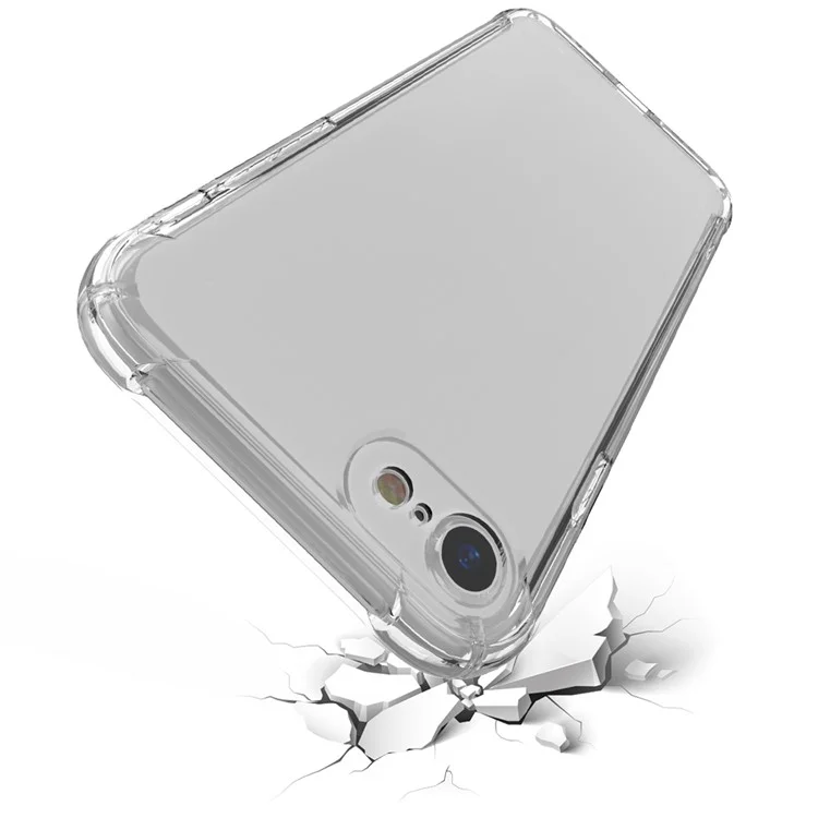 LEEU Design Air Cushion TPU Casting Cashing à Prova de Choque Com Conector de Conversão de Voz Para Iphone 8/7/SE (2020)/SE (2022) 4,7 Polegadas - Transparente