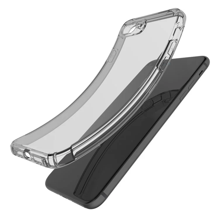 LEEU DESIGN Air Cushion Shockproof TPU Phone Shell with Voice Conversion Jack for iPhone 7 Plus/8 Plus 5.5 inch - Black
