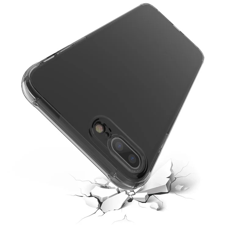 LEEU DESIGN Air Cushion Shockproof TPU Phone Shell with Voice Conversion Jack for iPhone 7 Plus/8 Plus 5.5 inch - Black