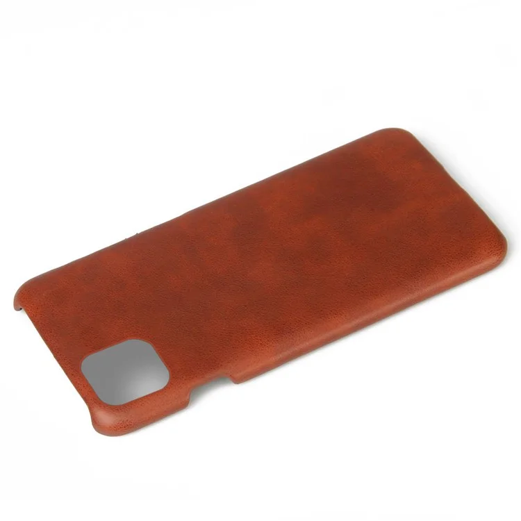 Estuche de cuero PU + carcasa de PC KSQ Crazy Horse para iPhone 11 Pro Max 6.5 pulgadas (2019) - Marrón
