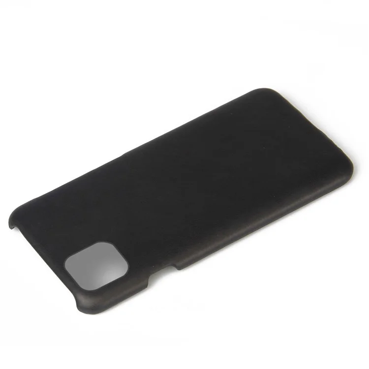 KSQ Crazy Horse PU Leather Coated Plastic Shell Covering Case for iPhone 11 6.1 inch (2019) - Black