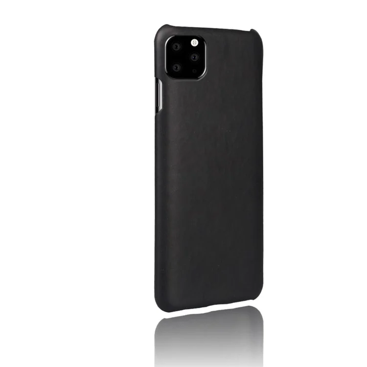 KSQ Crazy Horse PU Leather Coated Plastic Shell Covering Case for iPhone 11 6.1 inch (2019) - Black