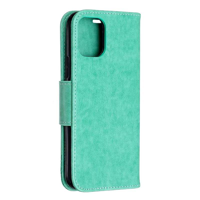 Imprint Butterfly Leather Wallet Case for iPhone 11 Pro 5.8 inch (2019) - Green