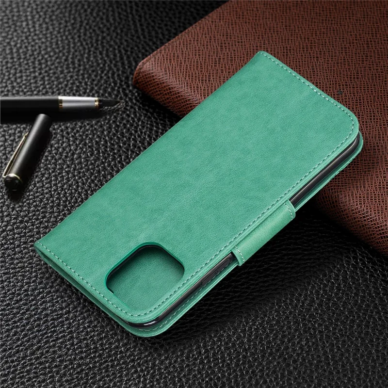 Imprint Butterfly Leather Wallet Case for iPhone 11 Pro 5.8 inch (2019) - Green
