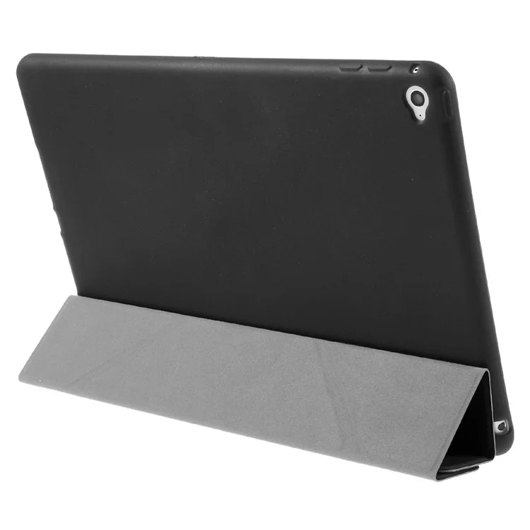 Origami Stand Leather & TPU Cover for iPad Air 2 - Black
