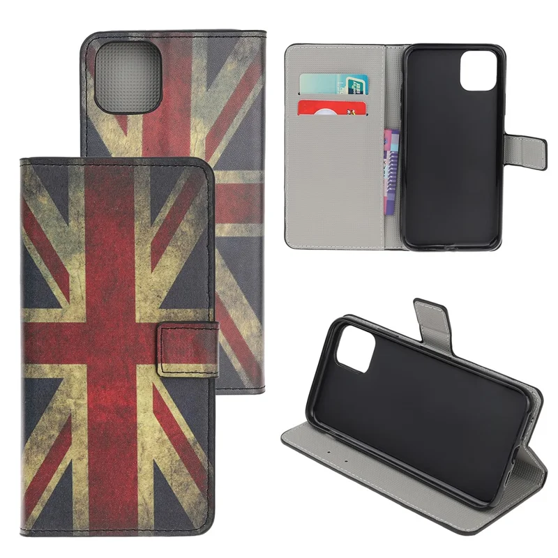 Pattern Printing Wallet Leather Stand Case for iPhone 11 6.1 inch (2019) - Retro UK Flag