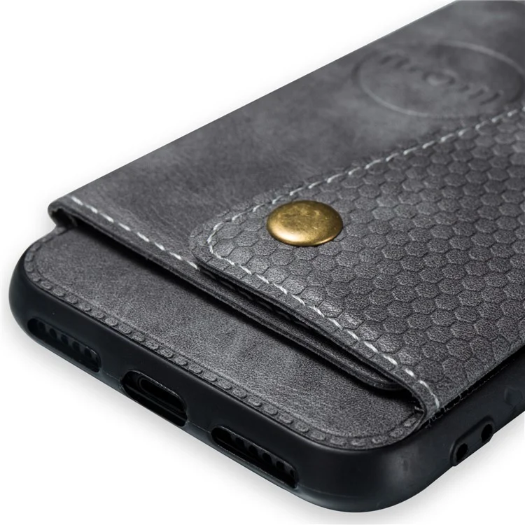 Porte-cartes Kickstand pu en Cuir Enduit TPU Case [feuille Magnétique du Véhicule Intégré] Pour Iphone 8/7 / se (2020) / se (2022) - Gris