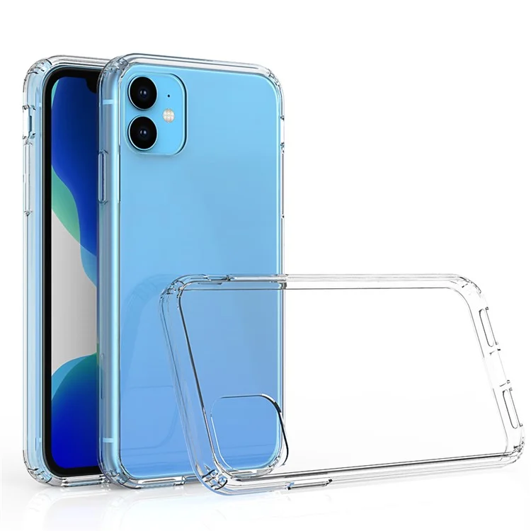 Caixa Clara Do Telefone Para O Iphone 11 6,1 Polegadas, Anti-riscos Acrílico + TPU À Prova De Choque Cobre Capa Protetora De Alto Impacto