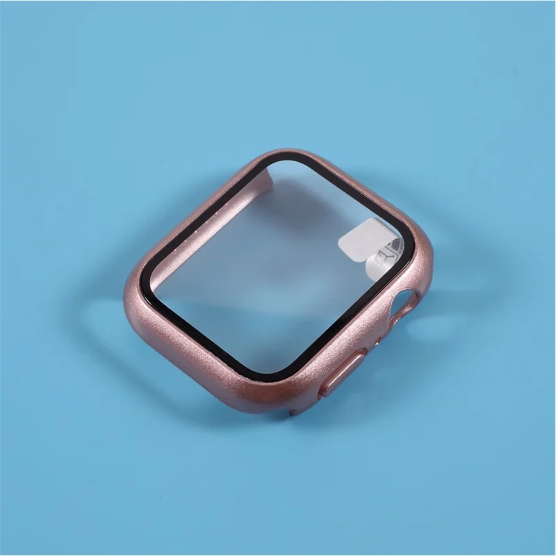 Anti-scratch Hard PC Cover with Screen Film for Apple Watch Series SE3 / SE2 / SE1 /  6 / 5 / 4 40mm - Rose Gold