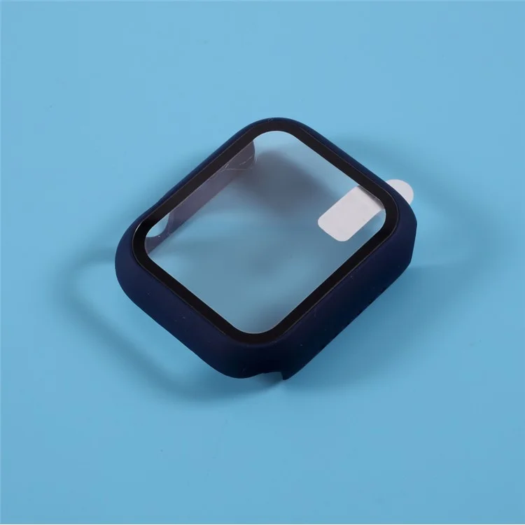 Mehrere Farben PC -rahmenabdeckungsschale Mit Glasschildschirmisfilm Für Die Apple Watch Series 4 44mm - Dunkelblau