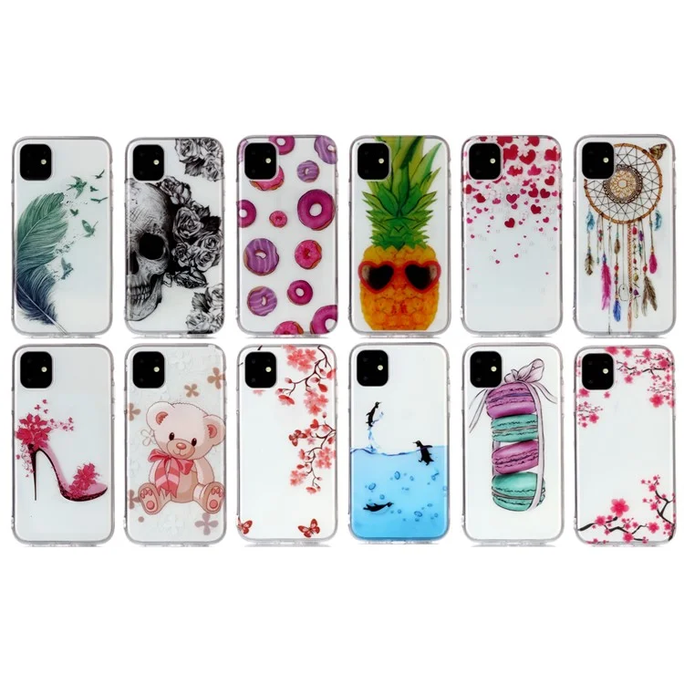 Pattern Printing IMD Soft TPU Phone Case Covering Cell Phone Shell for iPhone 11 6.1 inch (2019) - Penguins