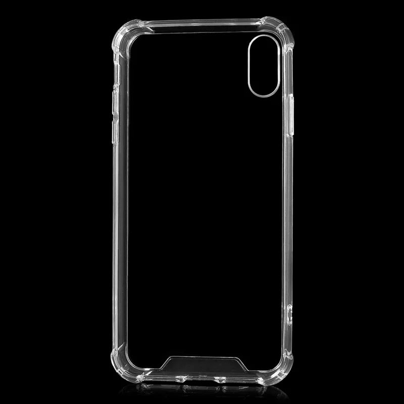 For iPhone X/XS 5.8 inch Hard Acrylic Back + Soft TPU Frame Shock-Absorbing Scratch Resistant Phone Case - Transparent