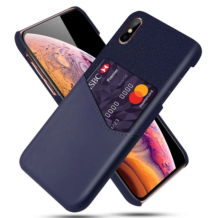 KSQ Plot Splicing PU Cate de Cato PU Caso Hust Com Carto Para Iphone o Iphone XS Max 6,5 Polegadas - Azul