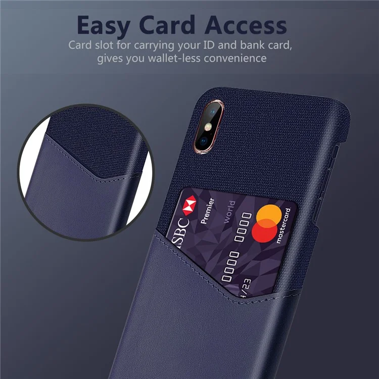 KSQ Plot Splicing PU Cate de Cato PU Caso Hust Com Carto Para Iphone o Iphone XS Max 6,5 Polegadas - Azul