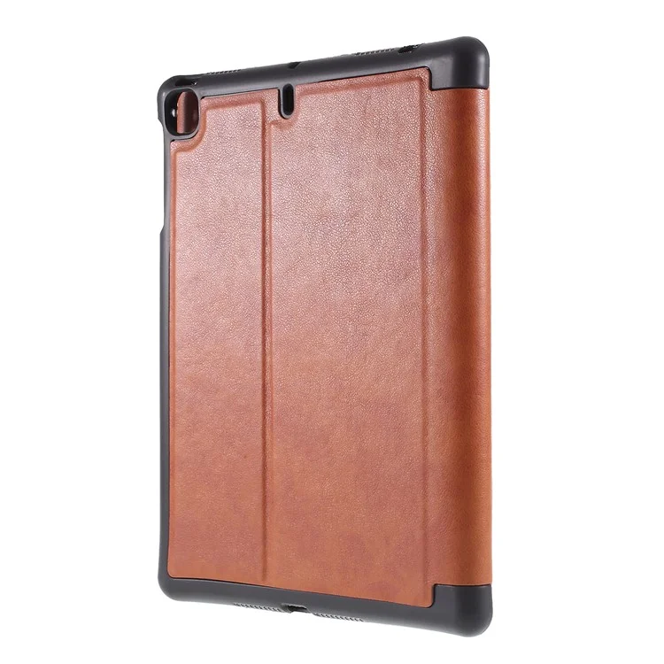 Leather Wallet Stand Pen Slot Shell Tablet Case for iPad mini (2019) 7.9 inch - Brown