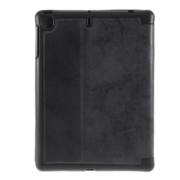 Leather Wallet Stand Pen Slot Shell Tablet Case for iPad mini (2019) 7.9 inch - Dark Grey