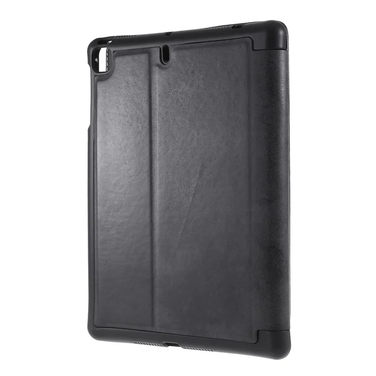 Leather Wallet Stand Pen Slot Shell Tablet Case for iPad mini (2019) 7.9 inch - Dark Grey