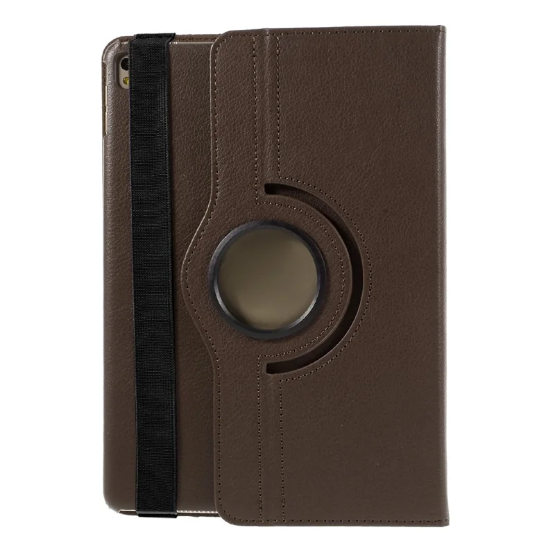 360-degree Rotary Stand Litchi Leather Cover for iPad Pro 9.7 inch - Brown