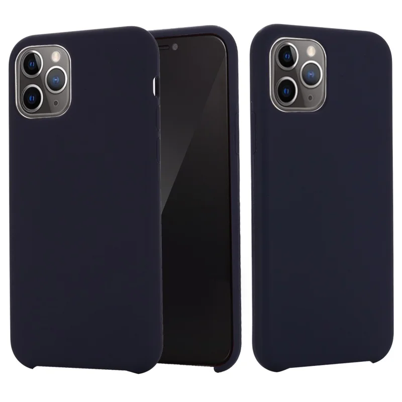 For iPhone 11 Pro Max 6,5 tommer (2019) blød væske-silikon telefonbeskytning - mørkeblå