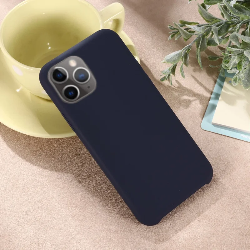 For iPhone 11 Pro Max 6,5 tommer (2019) blød væske-silikon telefonbeskytning - mørkeblå