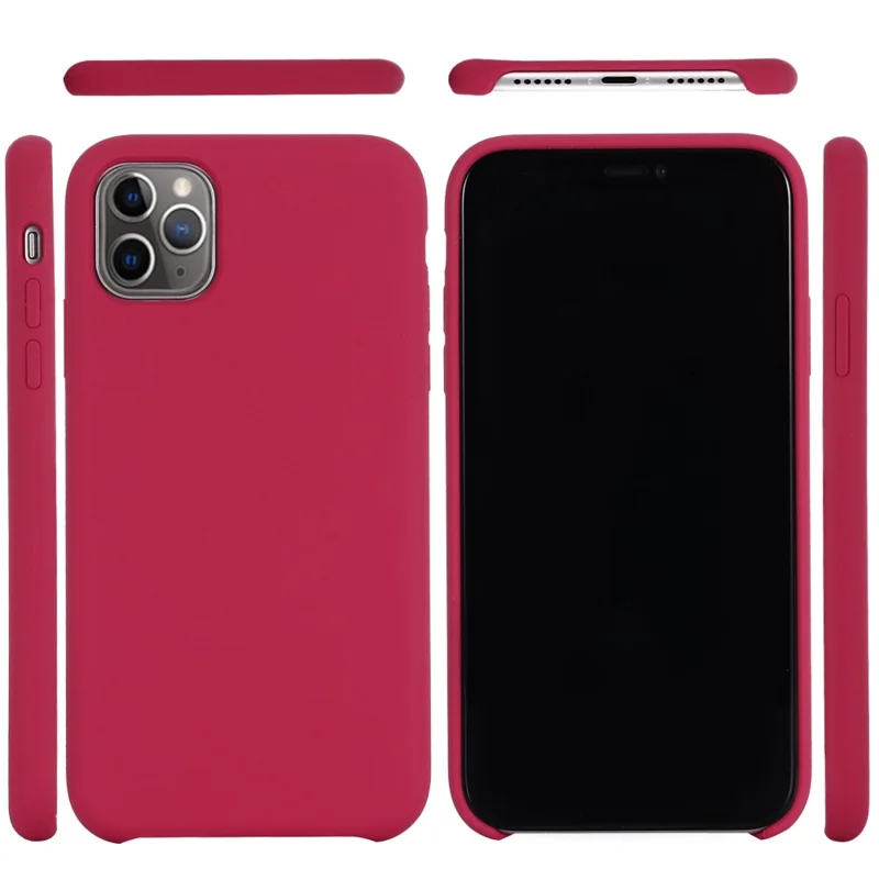 For iPhone 11 Pro Max 6.5 inch (2019) Liquid Silicone Phone Case - Wine Red