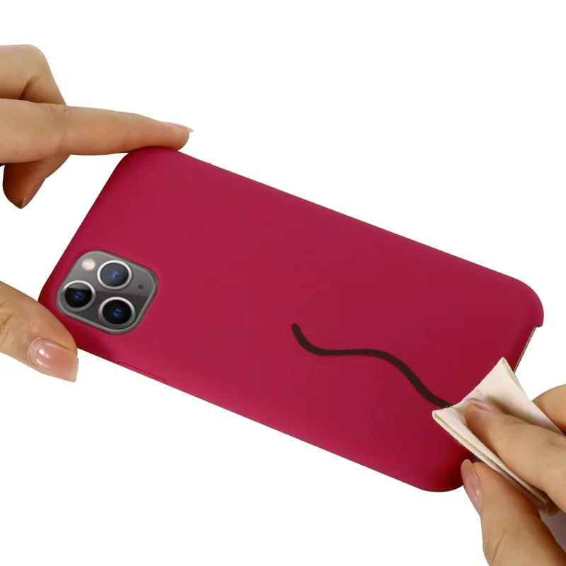 For iPhone 11 Pro Max 6.5 inch (2019) Liquid Silicone Phone Case - Wine Red