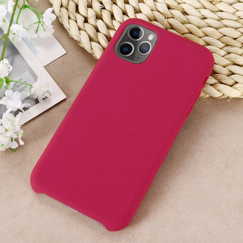 For iPhone 11 Pro Max 6.5 inch (2019) Liquid Silicone Phone Case - Wine Red