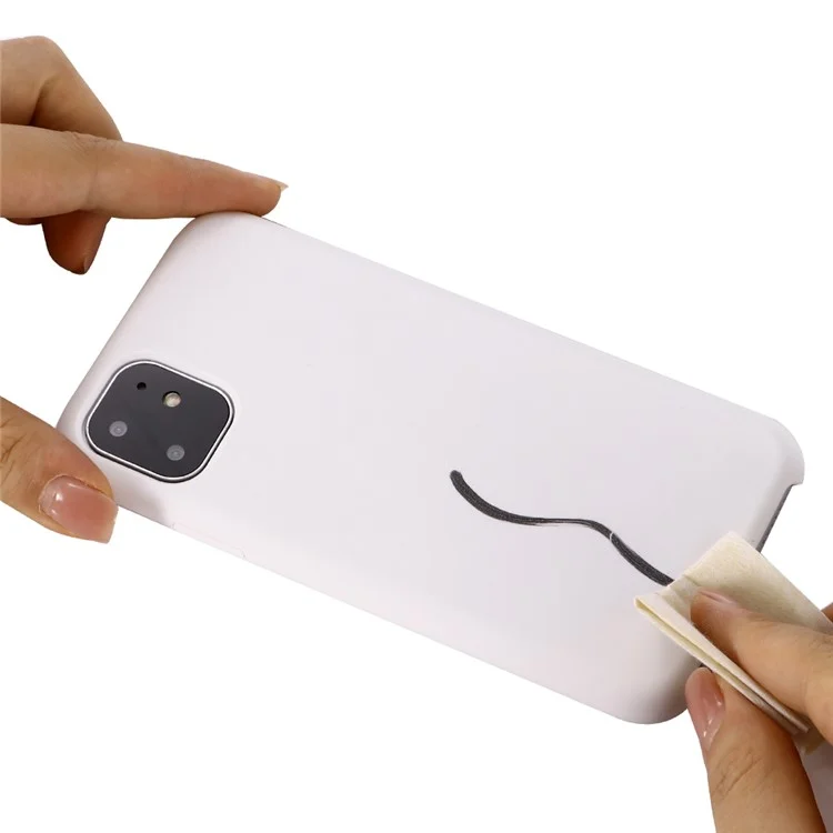 Para Iphone 11 Pro 5.8 Pulgadas (2019) Soft Liquid Silicone Teléfono Atrás Atrás - Blanco