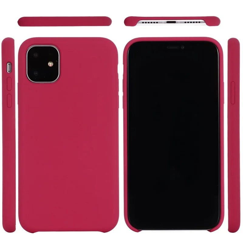 For iPhone 11 Pro 5.8 inch (2019) Soft Liquid Silicone Phone Back Shockproof Smartphone Cover - Red