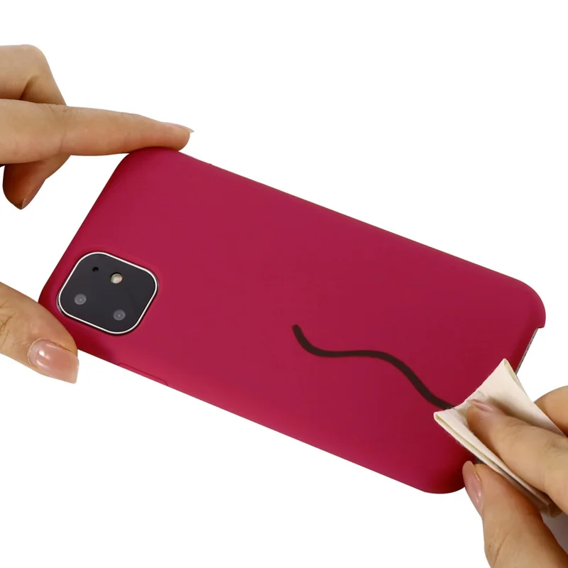 For iPhone 11 Pro 5.8 inch (2019) Soft Liquid Silicone Phone Back Shockproof Smartphone Cover - Red