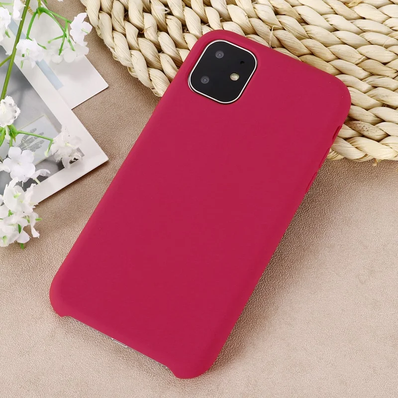 For iPhone 11 Pro 5.8 inch (2019) Soft Liquid Silicone Phone Back Shockproof Smartphone Cover - Red