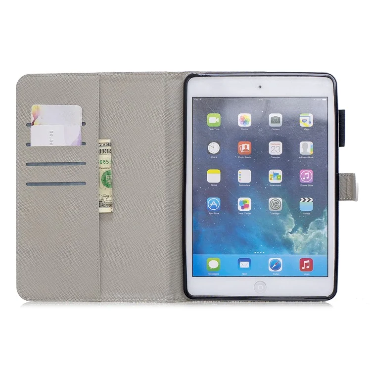 custodia tablet in pelle per ipad mini / mini 2 / mini 3 / mini 4 / mini (2019) 7,9 pollici - la farfalla