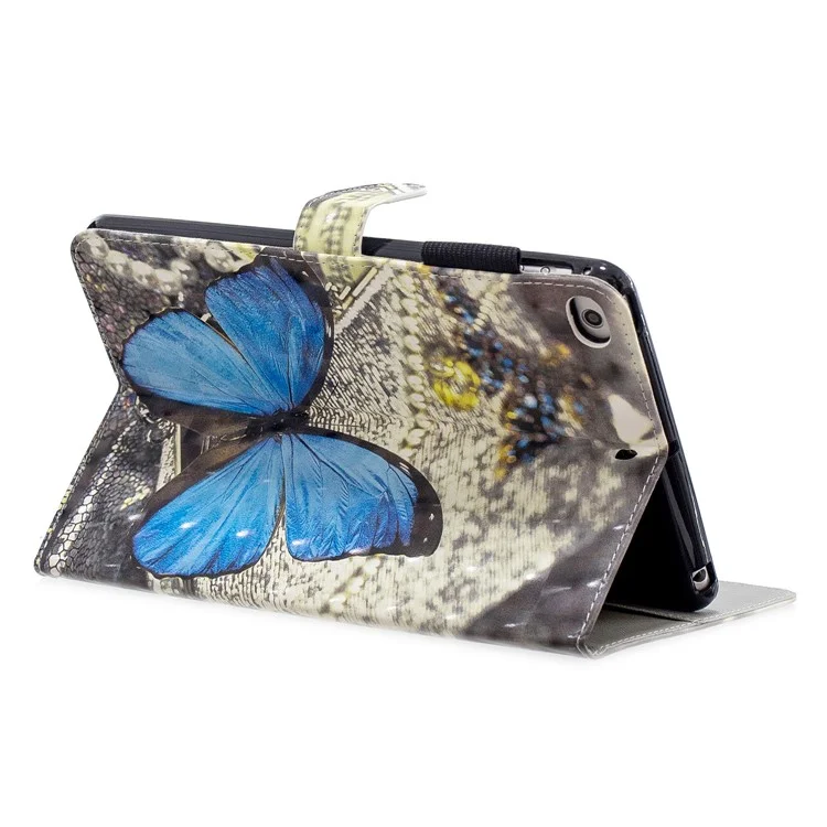 estuche de tableta de cuero de patrón para ipad mini / mini 2 / mini 3 / mini 4 / mini (2019) 7.9 pulgadas - mariposa