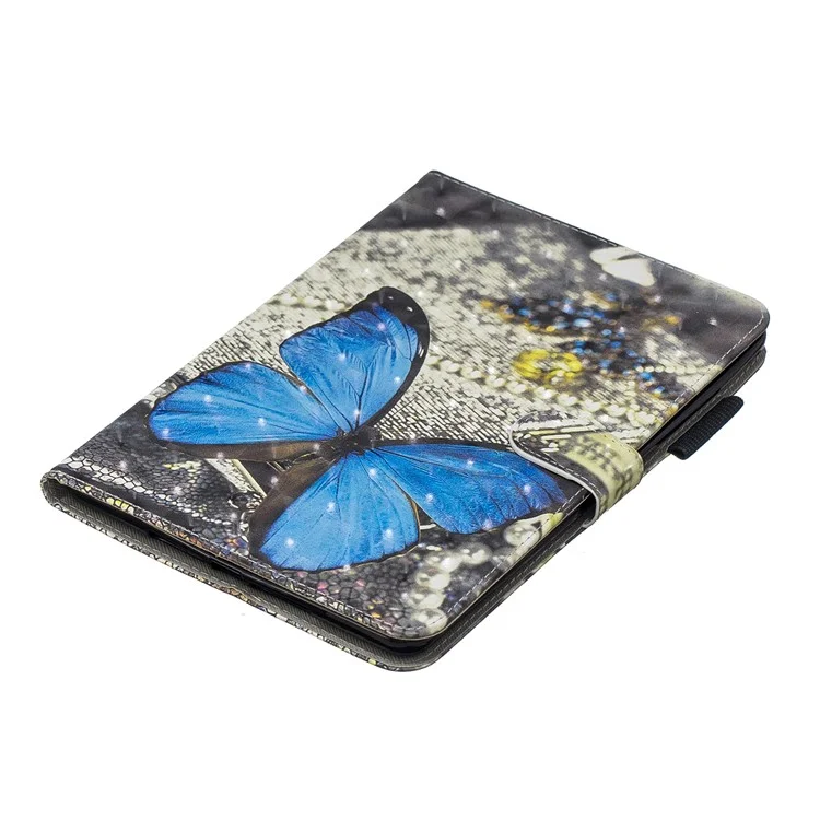 estuche de tableta de cuero de patrón para ipad mini / mini 2 / mini 3 / mini 4 / mini (2019) 7.9 pulgadas - mariposa