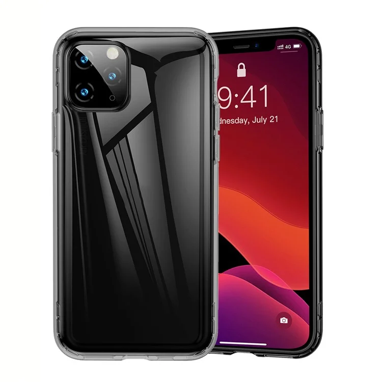 BASEUS Drop-resistant TPU Phone Case Cover for iPhone 11 Pro Max 6.5-inch (2019) - Transparent Black