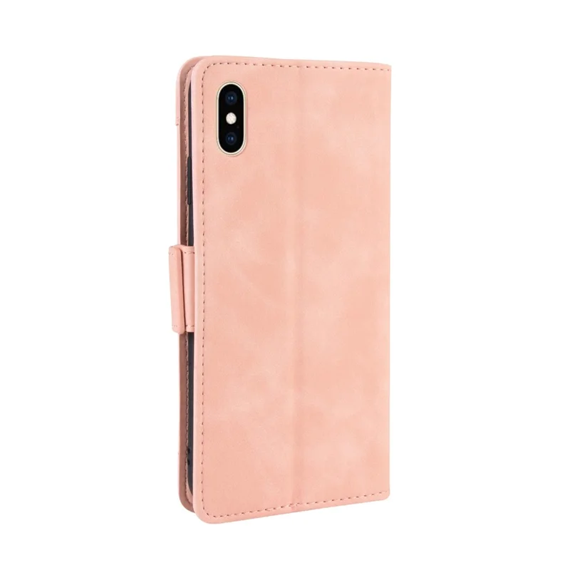 Leather Wallet Stand Phone Cover Case with Multiple Card Slots for iPhone X / XS 5.8 inch - Pink