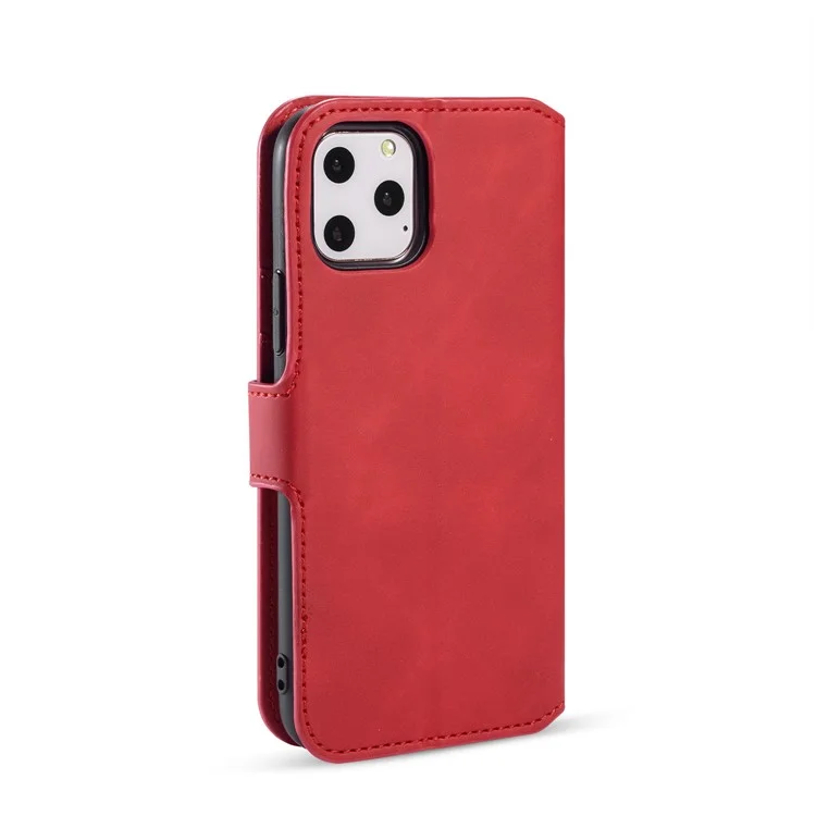 Дг. Ming Retro Style Swallet Stand Case Для Iphone 11 Pro 5,8-дюймовый (2019) - Красный