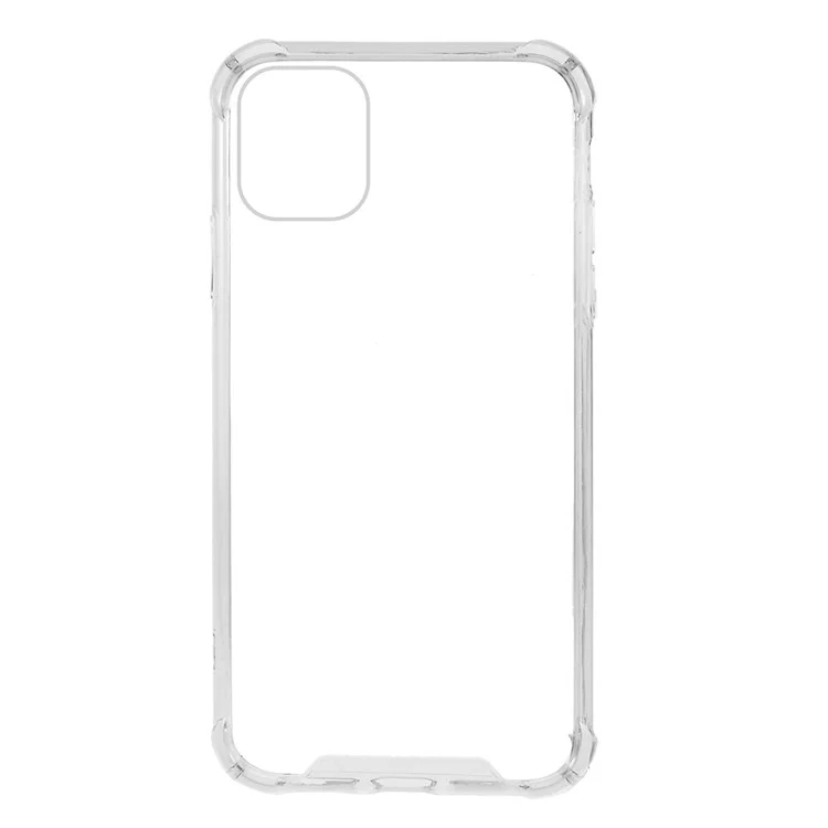 Для iPhone 11 6.1 дюйма Акриловый + TPU Бампер Защитный Чехол Высокой Защиты Прозрачная Крышка Телефона - Прозрачная