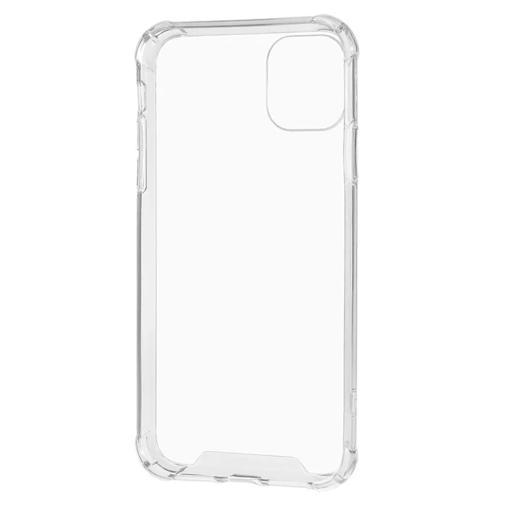 Для iPhone 11 6.1 дюйма Акриловый + TPU Бампер Защитный Чехол Высокой Защиты Прозрачная Крышка Телефона - Прозрачная