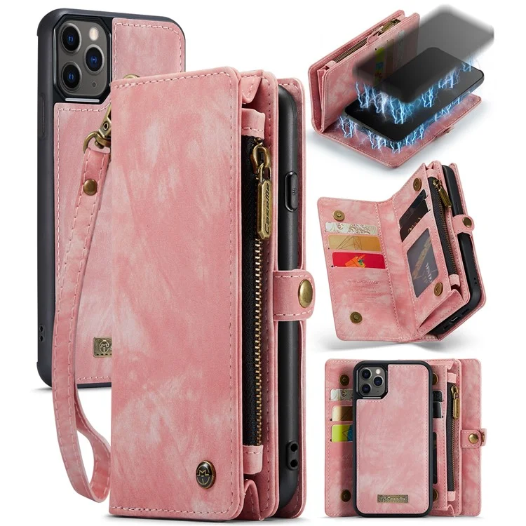 Caseme For Iphone 11 Pro Max 6,5 Дюйма (2019) 008 Серия Съемный 2-в-1 - Розовый