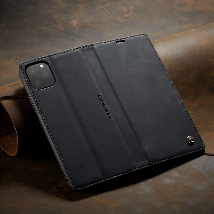 CASEME 013 Series Auto-absorbed Leather Wallet Case for iPhone 11 Pro 5.8-inch (2019) - Black
