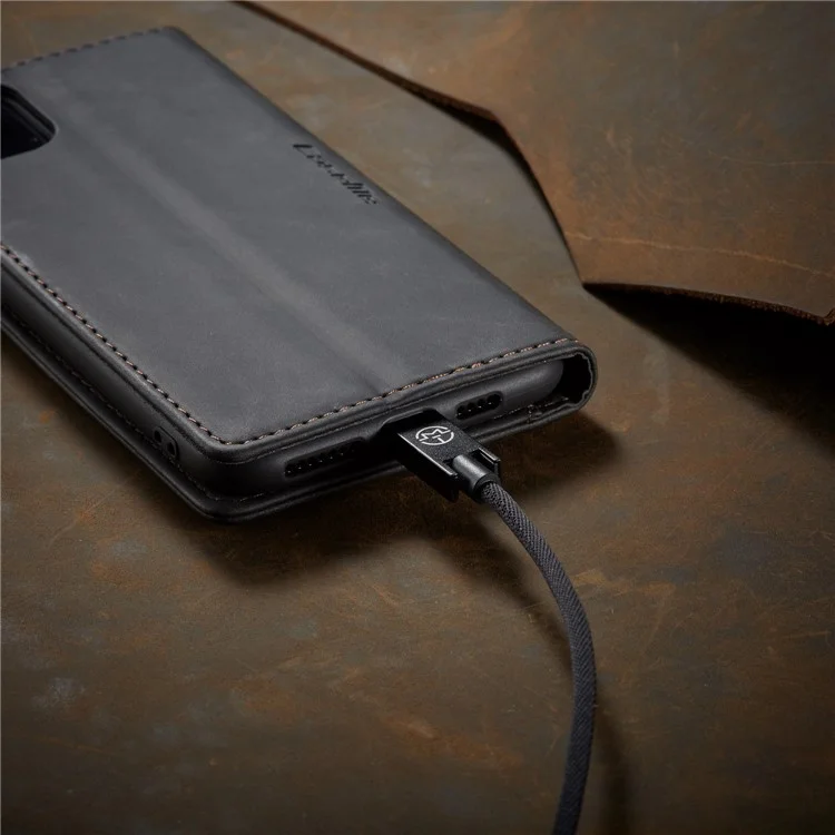 CASEME 013 Series Auto-absorbed Leather Wallet Case for iPhone 11 Pro 5.8-inch (2019) - Black