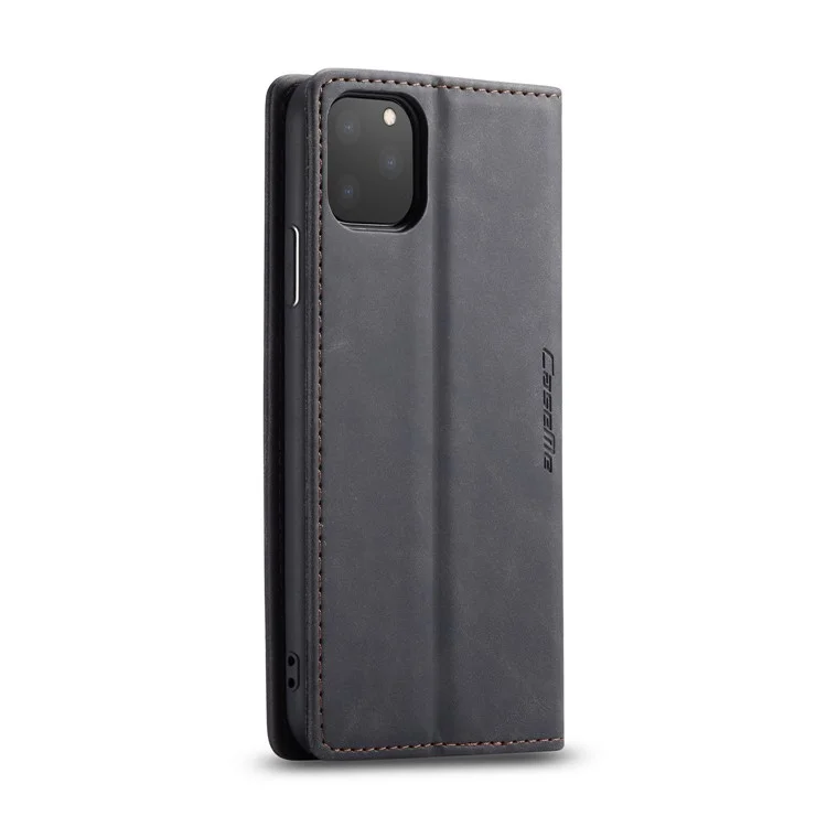 CASEME 013 Series Auto-absorbed Leather Wallet Case for iPhone 11 Pro 5.8-inch (2019) - Black